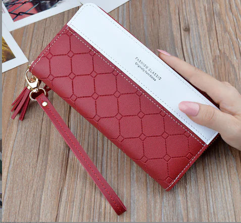 Large-capacity Ladies' Wallet with Zipper and Tassel