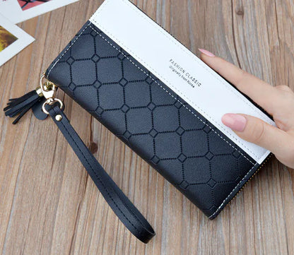 Large-capacity Ladies' Wallet with Zipper and Tassel