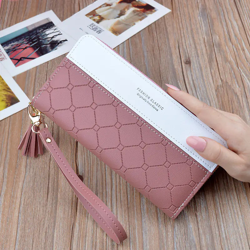 Large-capacity Ladies' Wallet with Zipper and Tassel