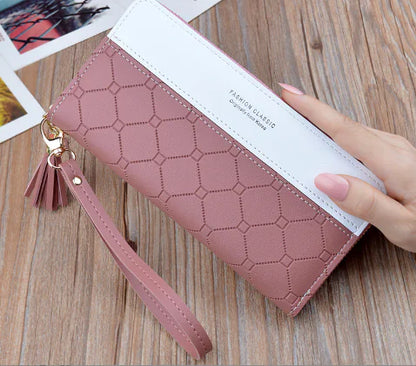Large-capacity Ladies' Wallet with Zipper and Tassel