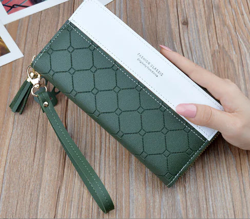 Large-capacity Ladies' Wallet with Zipper and Tassel