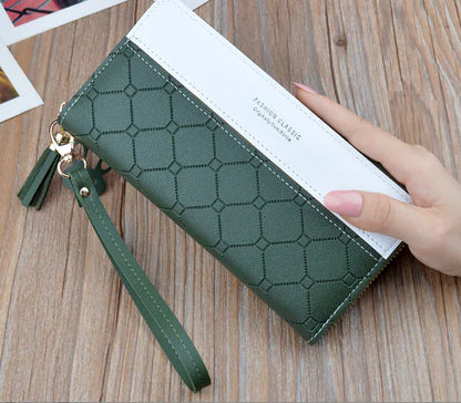 Large-capacity Ladies' Wallet with Zipper and Tassel