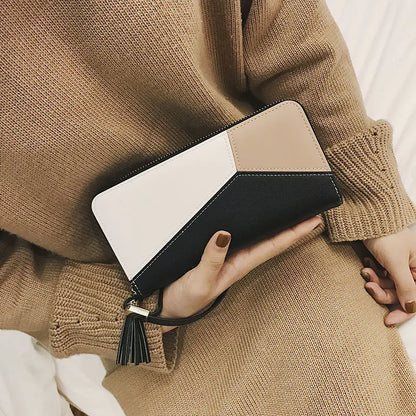 Fashionable Women's Long Zipper Wallet with Large Capacity