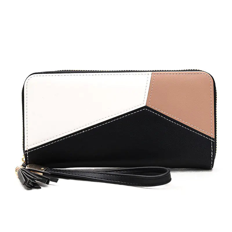 Fashionable Women's Long Zipper Wallet with Large Capacity