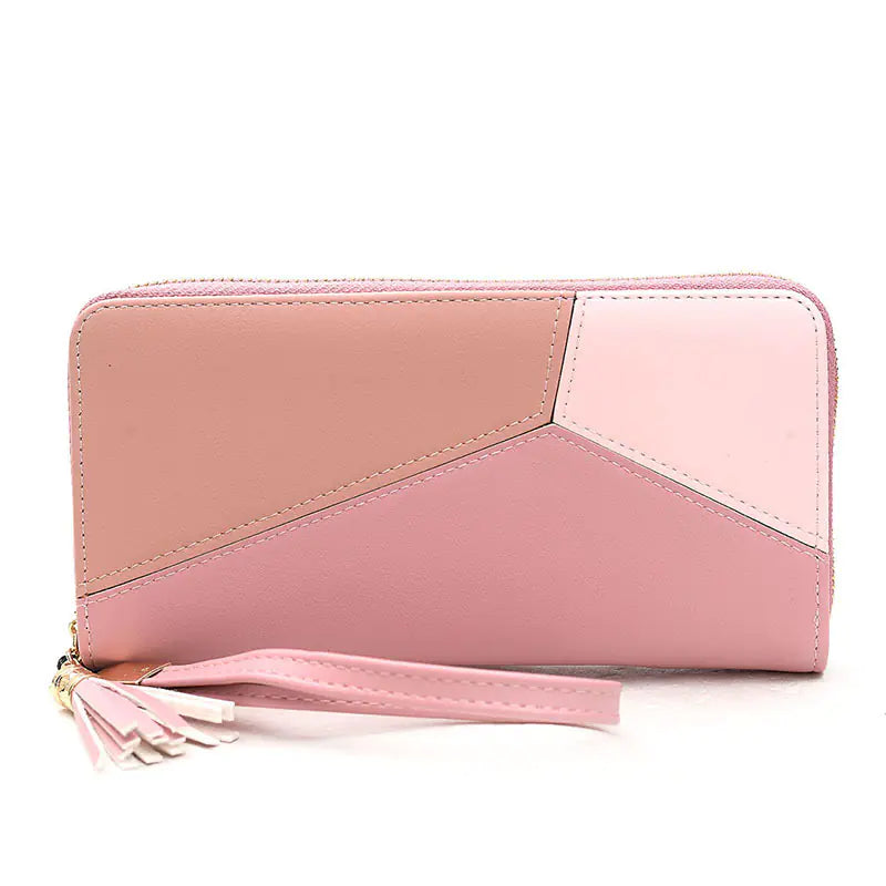 Fashionable Women's Long Zipper Wallet with Large Capacity