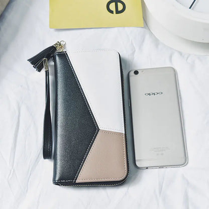 Fashionable Women's Long Zipper Wallet with Large Capacity